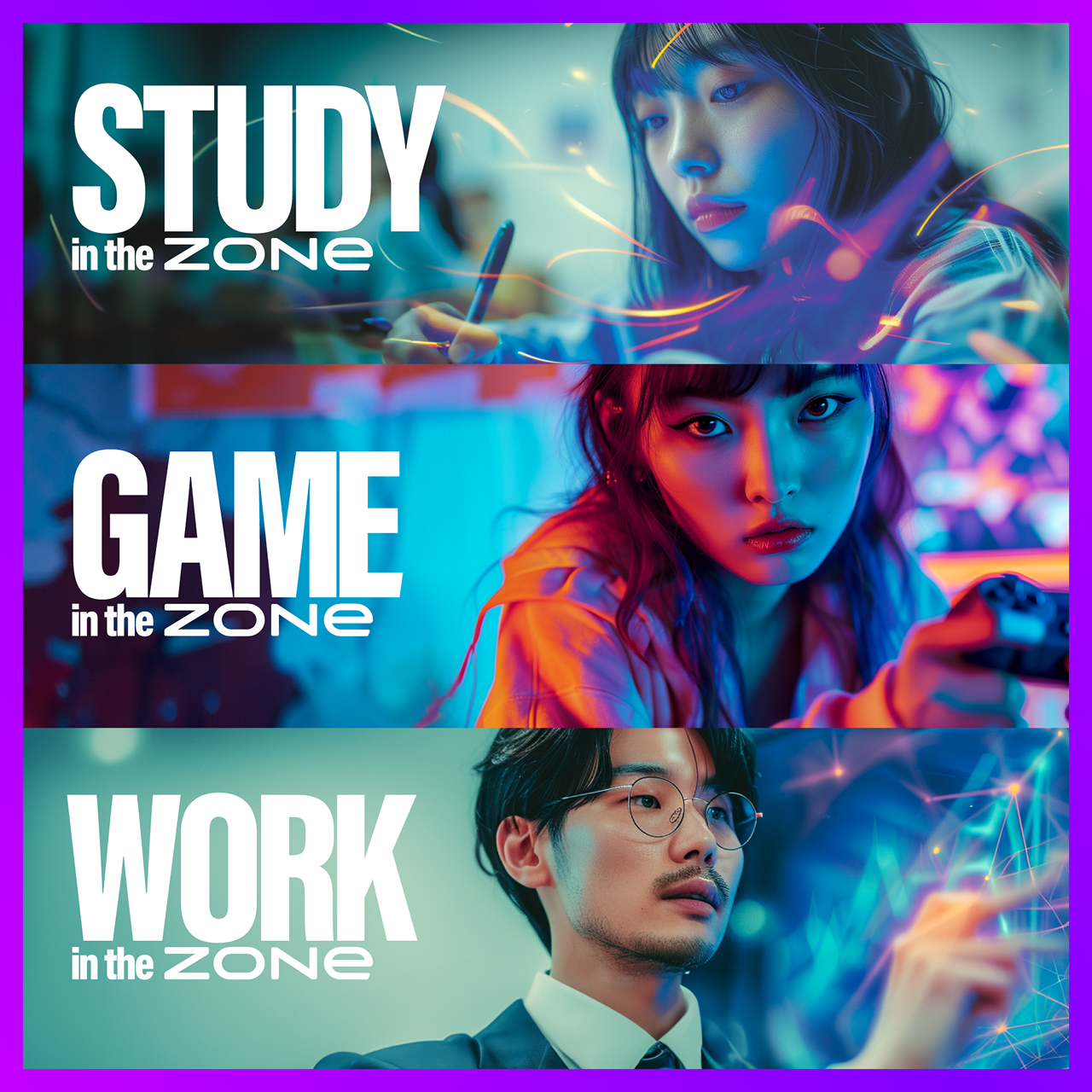 STUDY in the ZONe GAME in the ZONe WORK in the ZONe